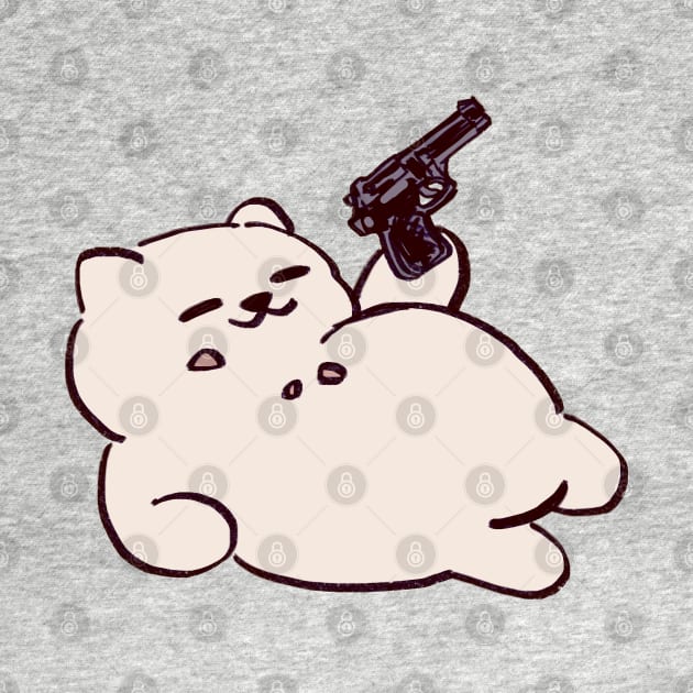 kitty collector tubbs the cat but it has a gun by mudwizard